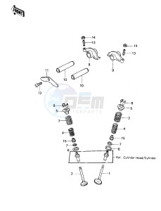 KLT 200 A [KLT200] (A1-A3) [KLT200] drawing ROCKER ARMS_VALVES -- 81-82 KLT200-A1_A2_A3- -