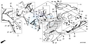 CBR1000S2 2ED - (2ED) drawing MIDDLE COWL