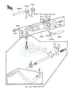 KZ 250 D [CSR] (D2) [CSR] drawing GEAR CHANGE DRUM & FORKS -- 81 D2- -