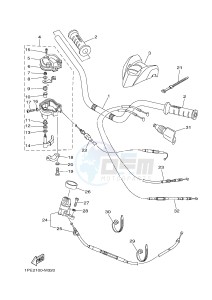 YFM700R YFM700RF RAPTOR 700R (2LS3) drawing STEERING HANDLE & CABLE