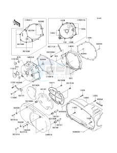 VN 1600 A [VULCAN 1600 CLASSIC] (A6F-A8FA) A8FA drawing LEFT ENGINE COVER-- S- -