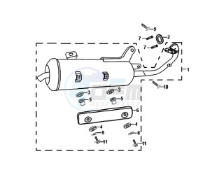 ALLO 50 (25 KM/H) (AJ05WA-NL) (L8-M0) drawing EXHAUST MUFFLER / ALLO 50 (25 KM/H) (AJ05WA-NL) (L8-M0)