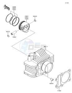 KLX110 KLX110CFF EU drawing Cylinder/Piston(s)