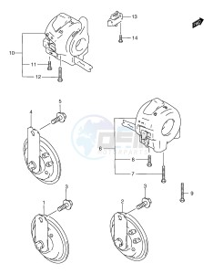 GSF1200 (E2) Bandit drawing HORN HANDLE SWITCH