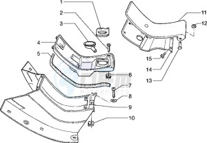 Hexagon 150 EXV1T 150cc drawing Footrest-Tanks door