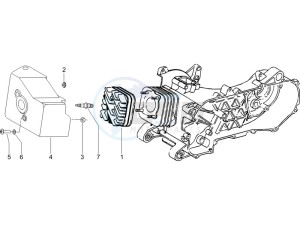 LX 50 2T D drawing Cylinder head cover