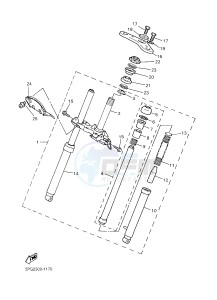 PW50 (2SA2 2SA3) drawing FRONT FORK