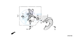 TRX420TEB drawing FRONT KNUCKLE (2WD)