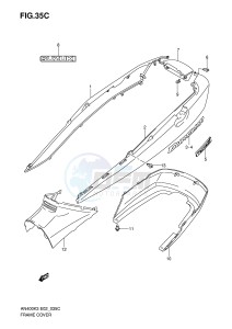 AN400 (E2) Burgman drawing FRAME COVER (AN400SK5 SK6)