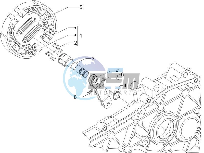 Rear brake - Brake jaw