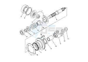 XVS A DRAG STAR CLASSIC 650 drawing MIDDLE DRIVE GEAR