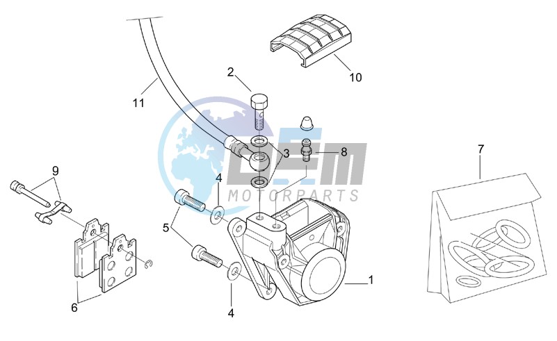 Rear master brake cylinder