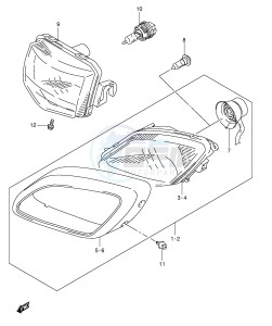 LT-A500F (P24) drawing HEADLAMP (MODEL K4)