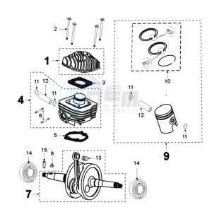 LUDIX 14 RPRO drawing CRANKSHAFT IAE CAST IRON