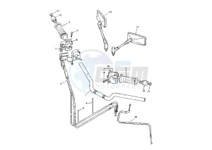 XJR 1300 drawing STEERING HANDLE -CABLE