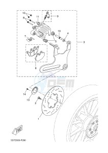 MT125A MT-125 ABS (BR34 BR34 BR34 BR34 BR34) drawing REAR BRAKE CALIPER