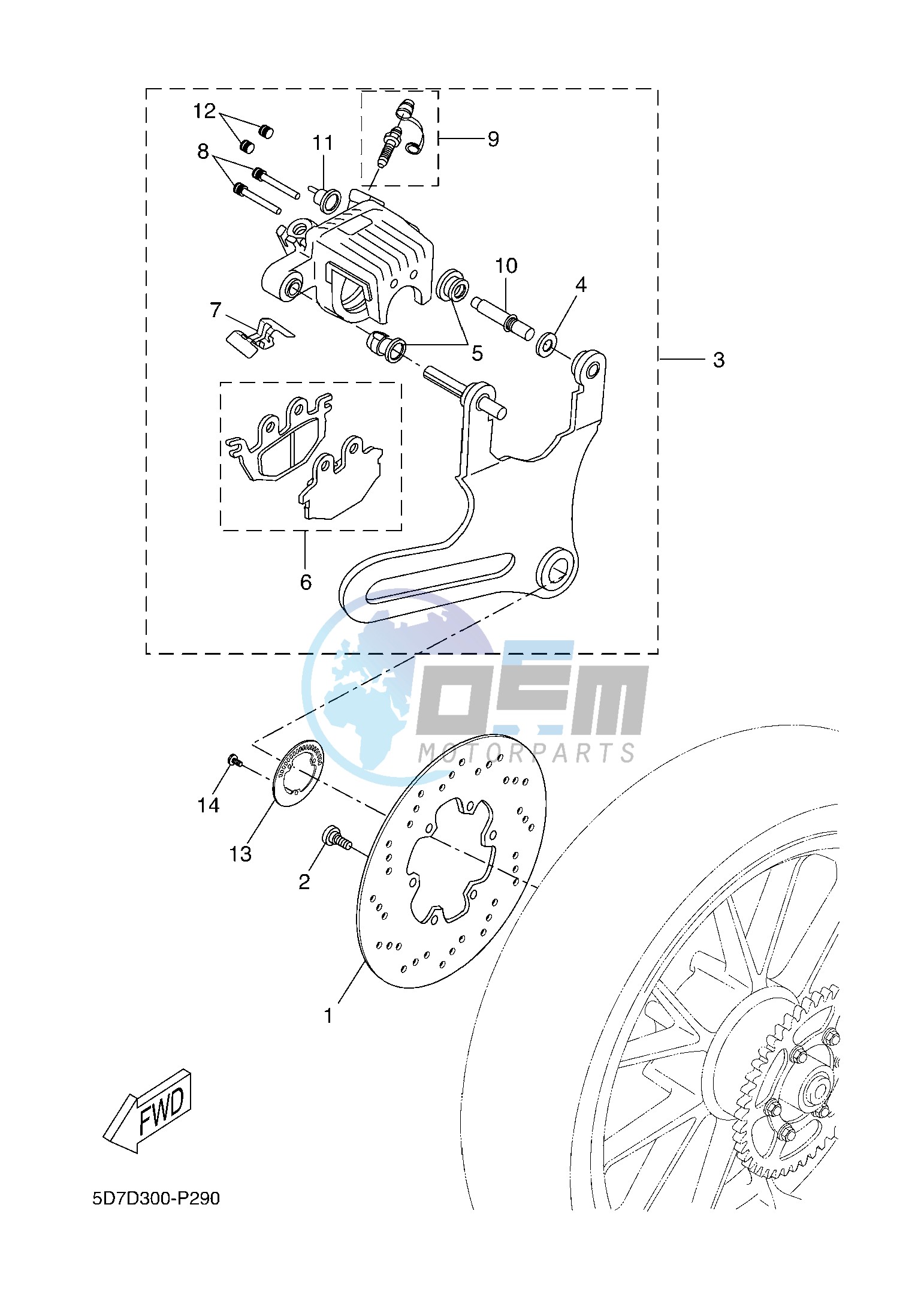 REAR BRAKE CALIPER