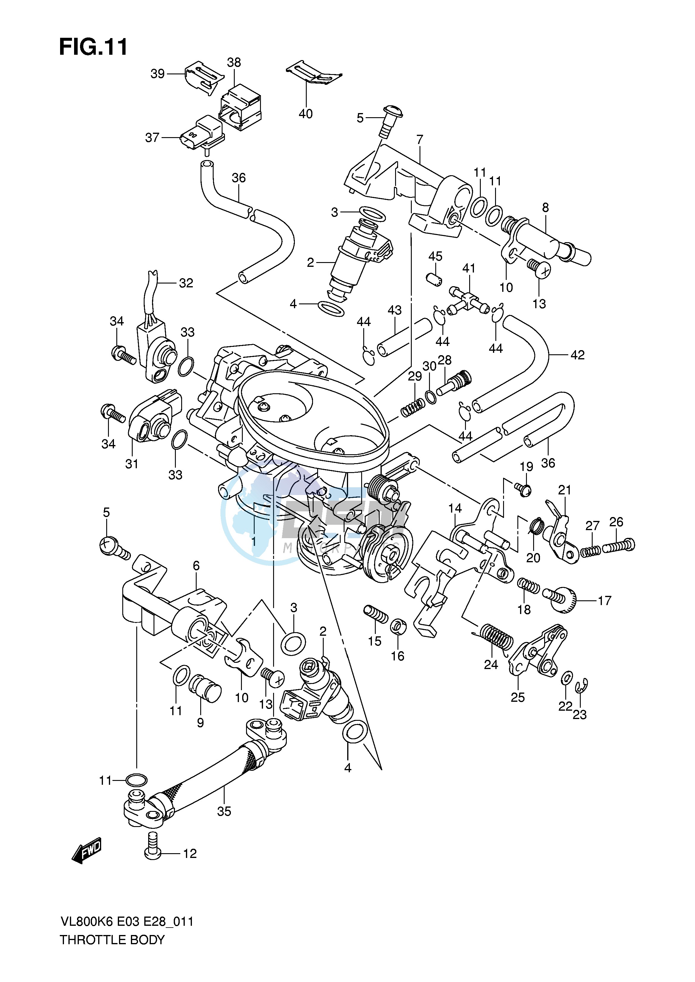 THROTTLE BODY (MODEL K6 K7 K8)