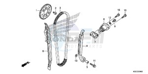 CRF150RBE CRF150RB Europe Direct - (ED) drawing CAM CHAIN/TENSIONER