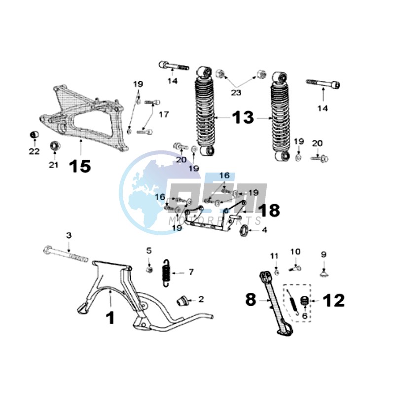 REAR SHOCK AND STAND