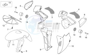 RS 125 Tuono drawing Front body II