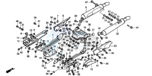 GL1500SE GOLDWING SE drawing EXHAUST MUFFLER (GL1500AP/AR/AS/AT)