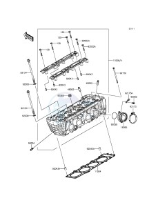 Z800 ABS ZR800DGFA UF (UK FA) XX (EU ME A(FRICA) drawing Cylinder Head