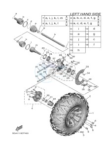 YXF850ES YXF85WPSJ WOLVERINE X (BG41) drawing REAR WHEEL