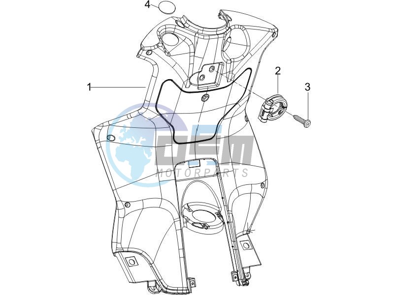 Front glove-box - Knee-guard panel