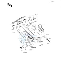 KX 125 B [KX125] (B1-B2) [KX125] drawing SWING ARM -- KX125-B1- -