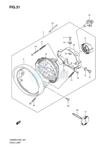 VZ800 (E2) MARAUDER drawing HEADLAMP ASSY (E24)