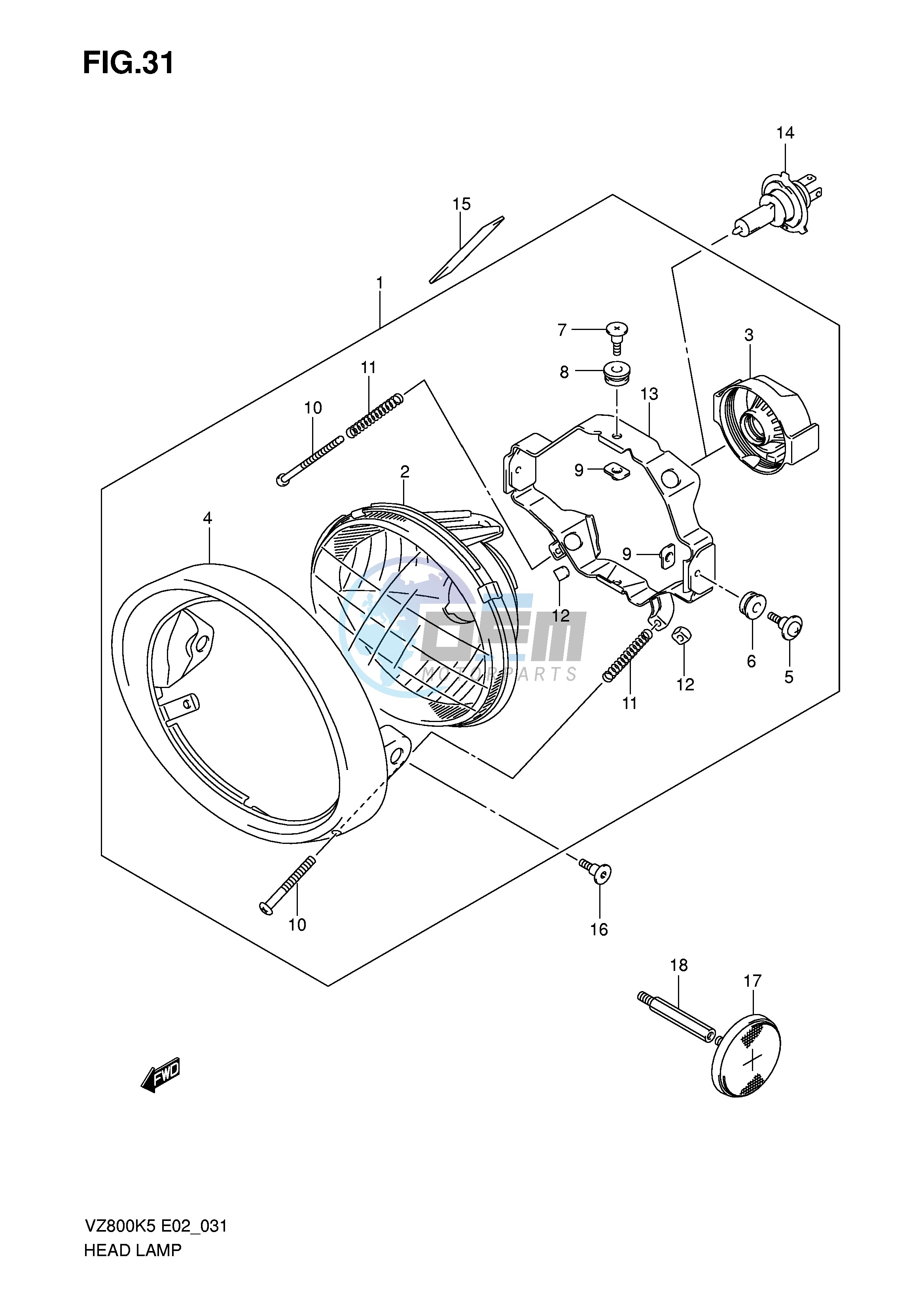 HEADLAMP ASSY (E24)