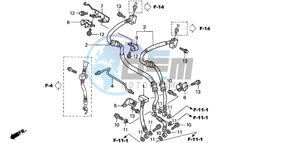 FRONT BRAKE HOSE (VFR800)