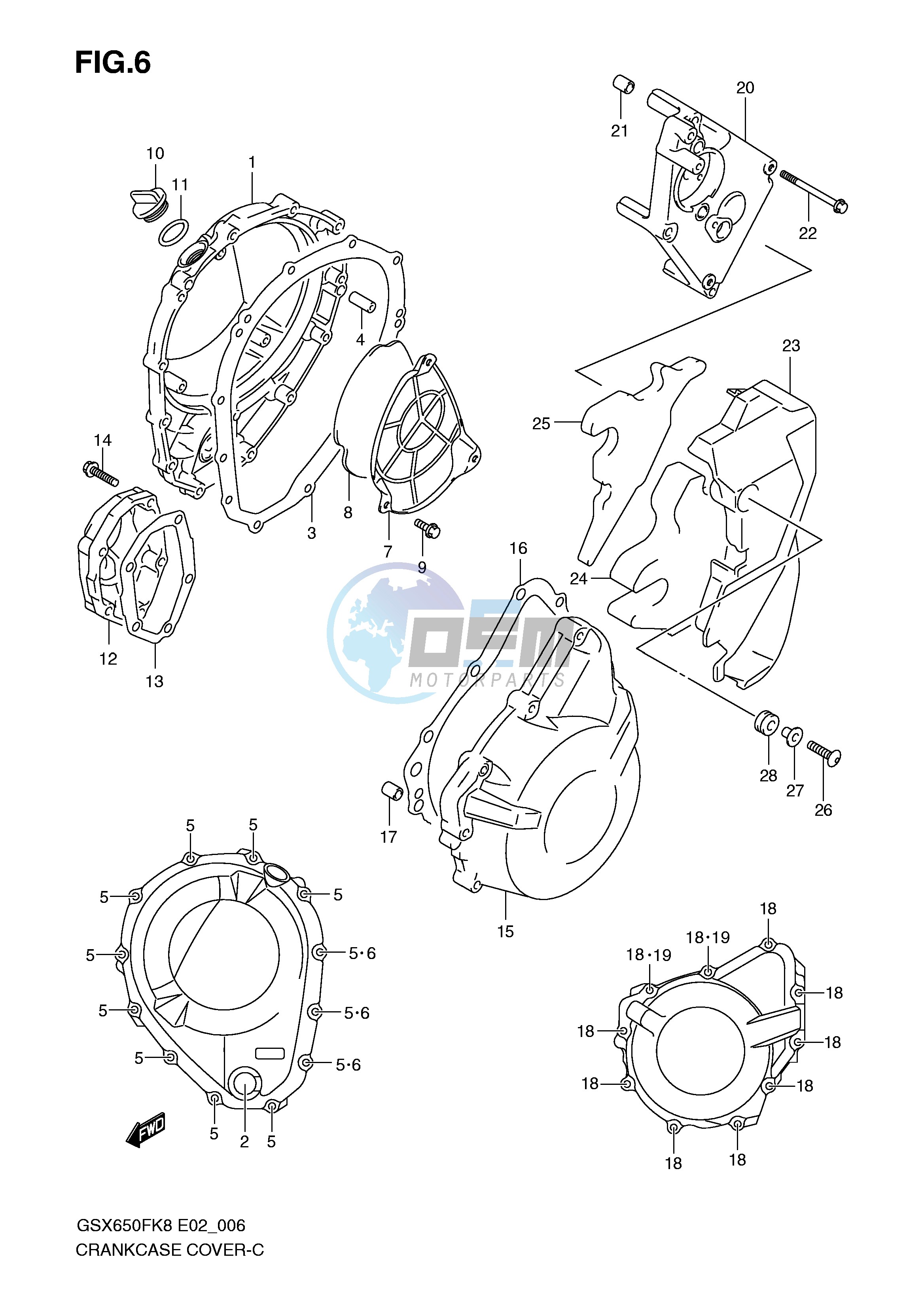 CRANKCASE COVER (MODEL K8 K9)