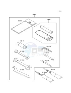 KVF650_4X4 KVF650DBF EU GB drawing Owner's Tools