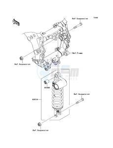 ZZR1400 ABS ZX1400B7F FR GB XX (EU ME A(FRICA) drawing Shock Absorber(s)