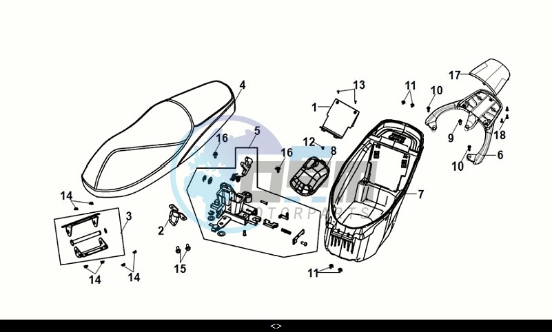 SEAT - REAR CARRIER