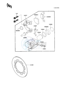 KX 250 C [KX250] (C1) [KX250] drawing FRONT BRAKE -- 83 KX250-C1- -