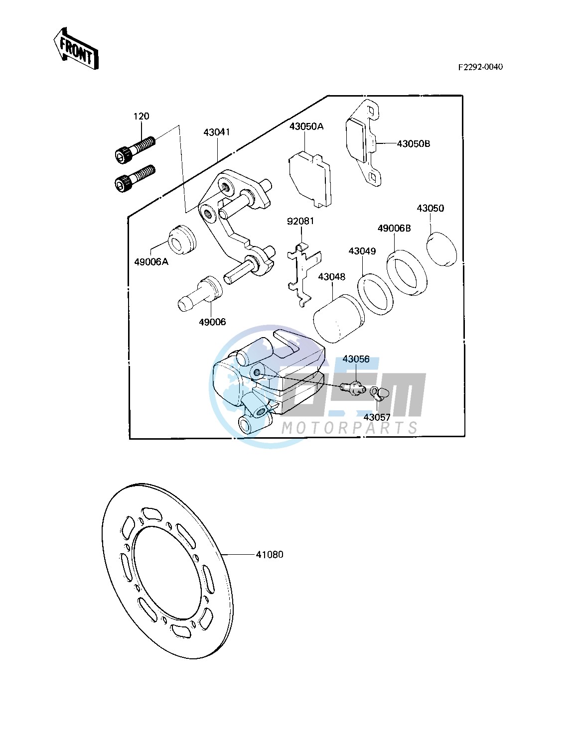 FRONT BRAKE -- 83 KX250-C1- -