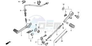 VTR1000F SUPER HAWK drawing PEDAL