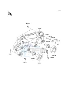 ZX 600 J [ZZR600] (J4) J4 drawing HEADLIGHT-- S- -