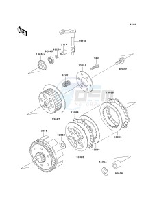 KX 65 A [KX65 MONSTER ENERGY] (A6F - A9FA) A9F drawing CLUTCH