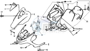 SUPER DUKE 125 drawing FR PLATE / INNER PROTECTOR / INDICATOR RELAY