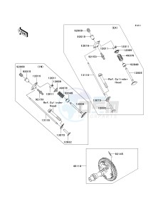 KAF 400 B [MULE 600] (B1) B1 drawing VALVE-- S- -_CAMSHAFT-- S- -