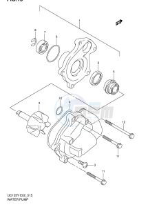 UC125 (E2) drawing WATER PUMP