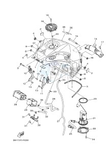 MTN1000 MTN-1000 MT-10 (B67G) drawing FUEL TANK