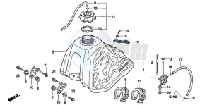 XR250R drawing FUEL TANK