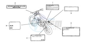 XR80R drawing CAUTION LABEL