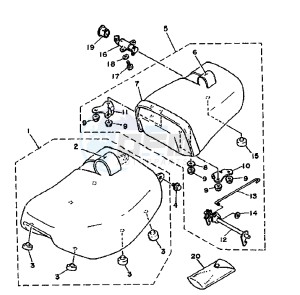 XV DX VIRAGO 535 drawing SEAT