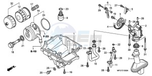 CB600F9 U / ABS ST drawing OIL PAN/OIL PUMP